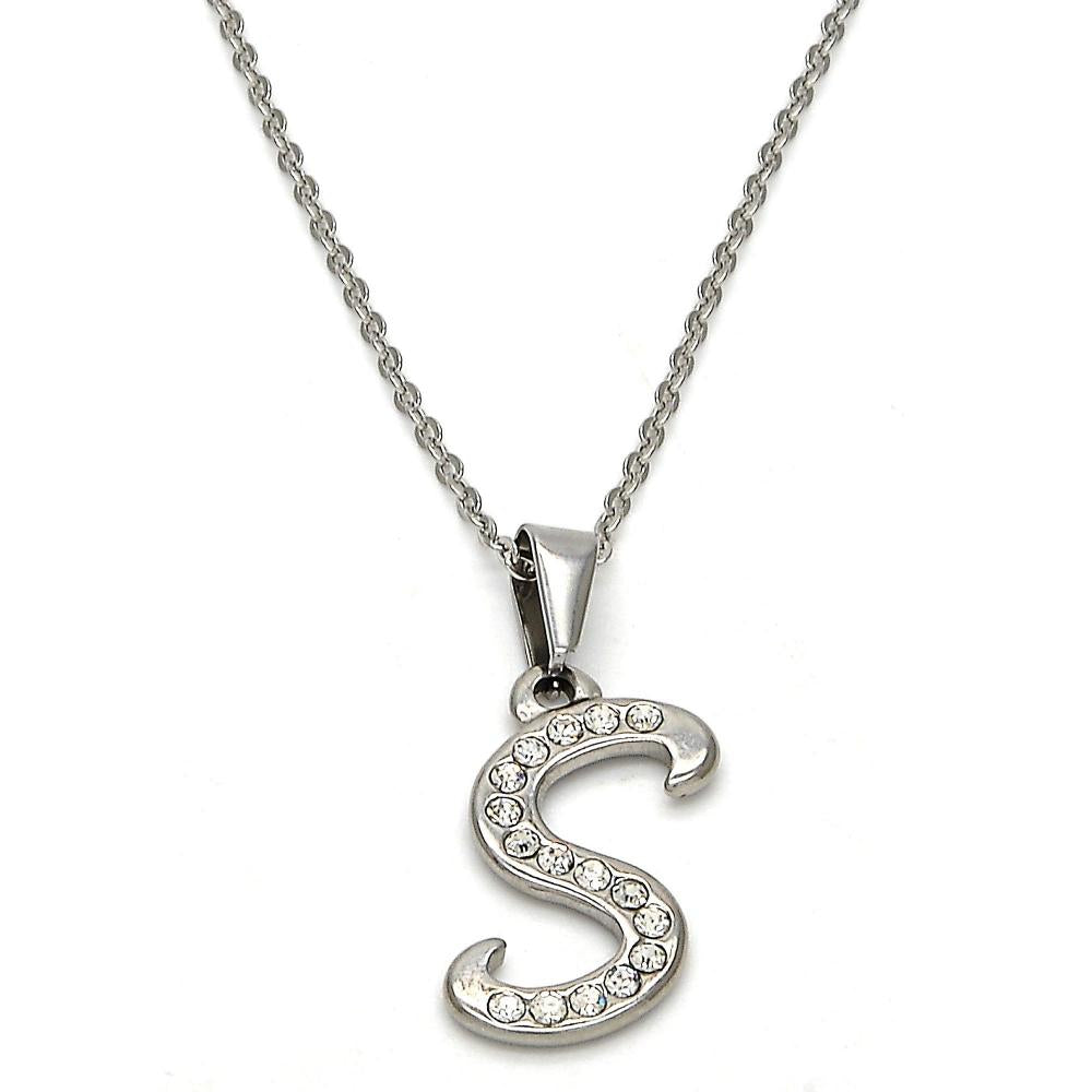 Stainless Steel Rhinestone Necklace