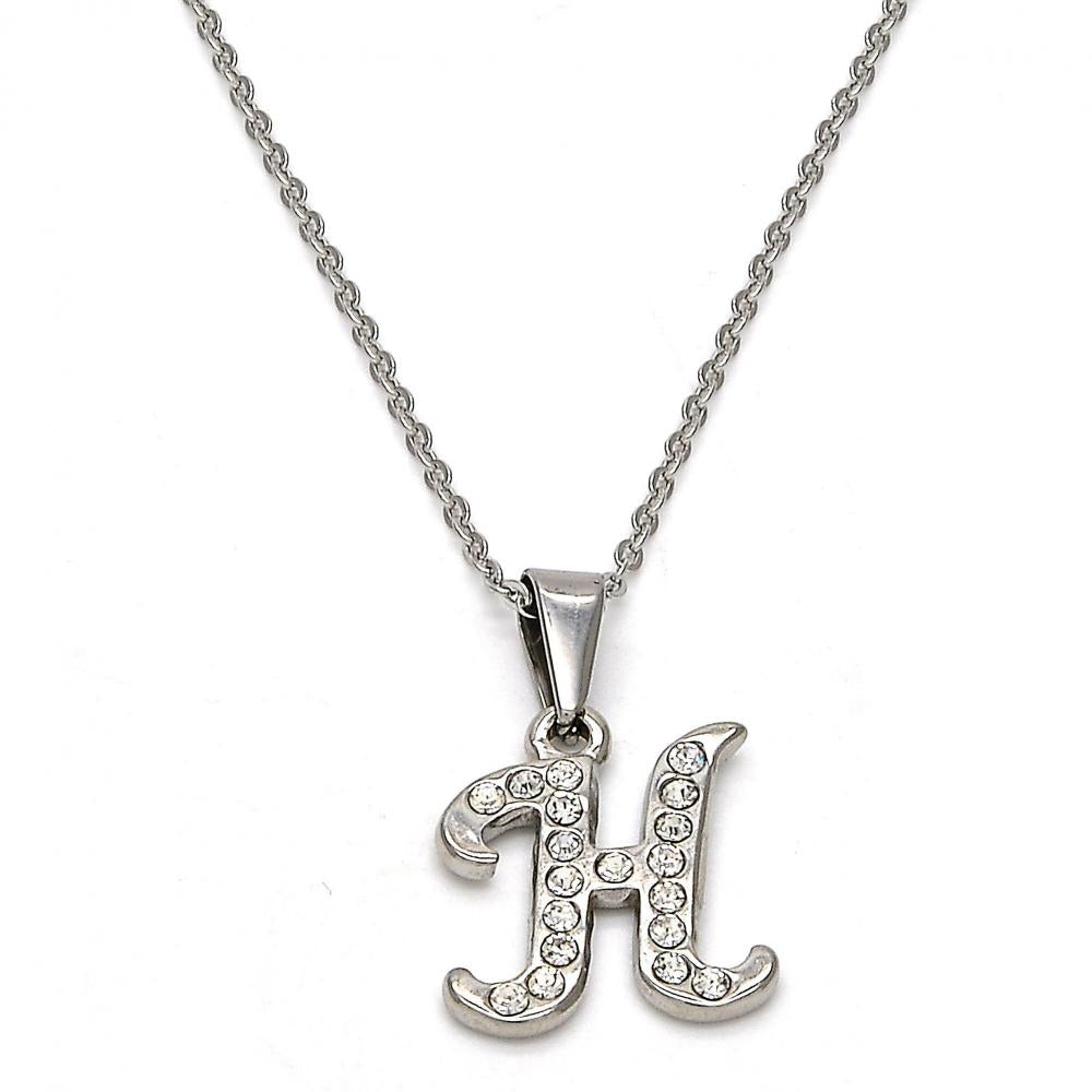 Stainless Steel Rhinestone Necklace