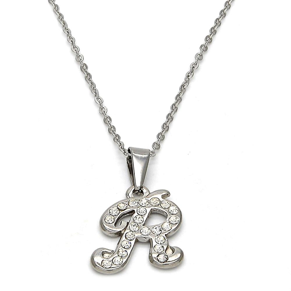 Stainless Steel Rhinestone Necklace