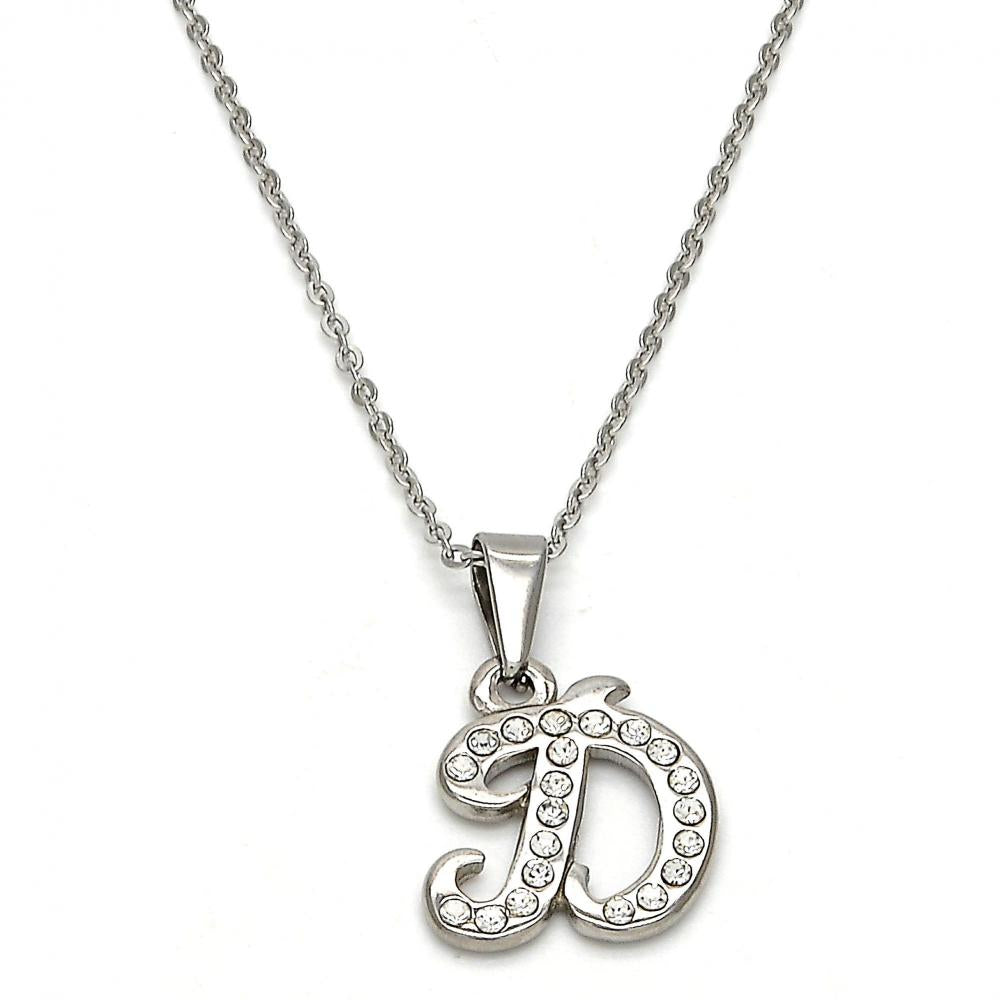 Stainless Steel Rhinestone Necklace