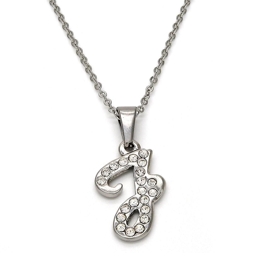 Stainless Steel Rhinestone Necklace