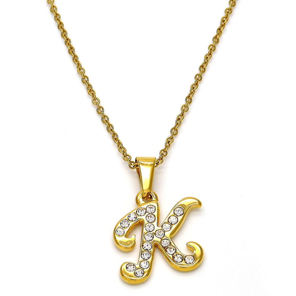 Stainless Steel Rhinestone Necklace