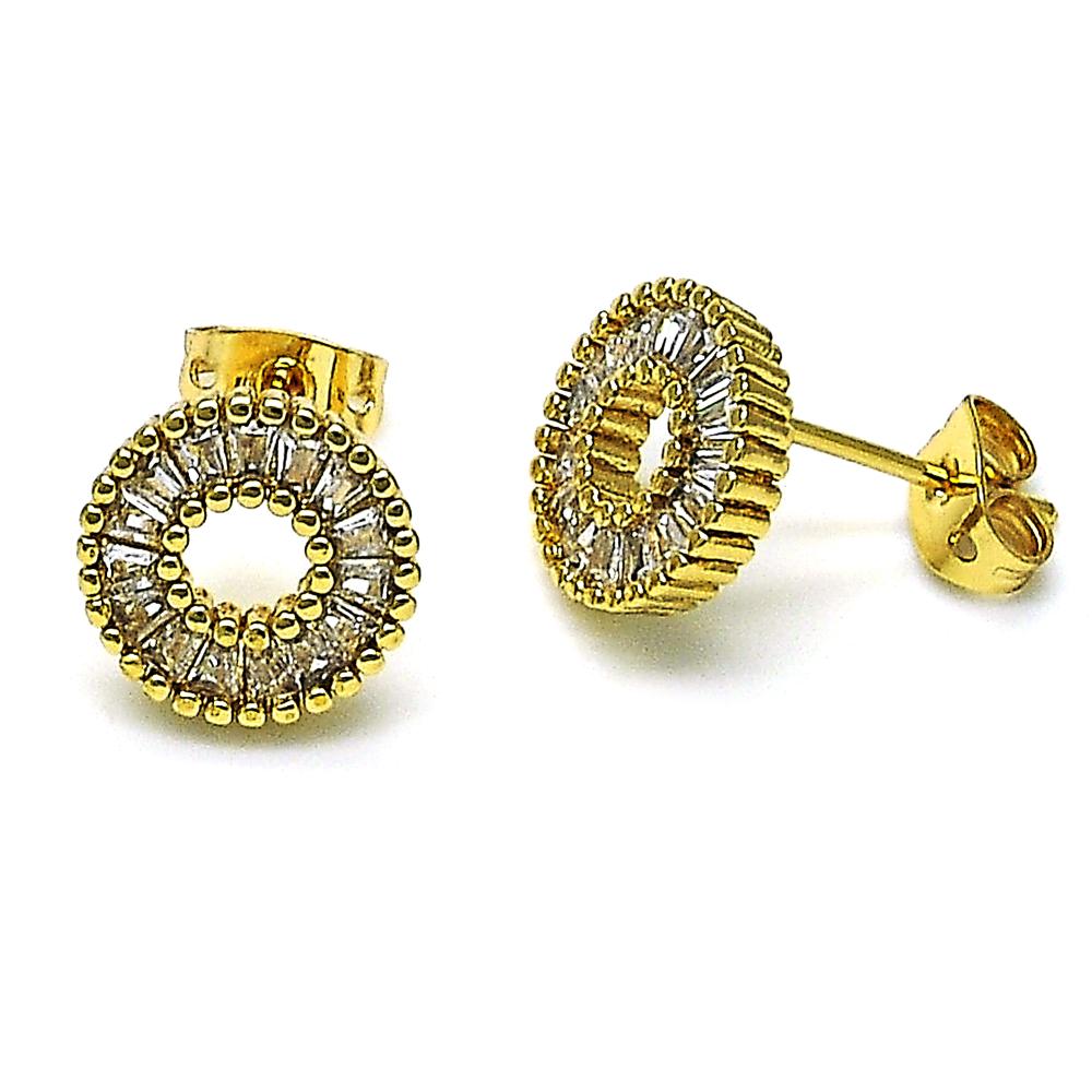 Roma's Circle Gold Plated Earrings