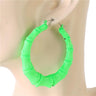 Neon Bamboo Hoops