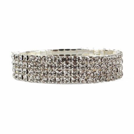 4 Lines Rhinestone Bracelet