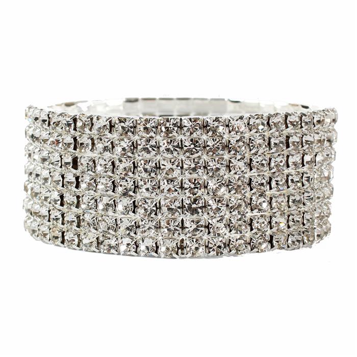 7 Lines Rhinestones Bracelet