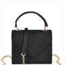 Patent Faux-Leather Small Top-Handle Retro Satchel Cross Body