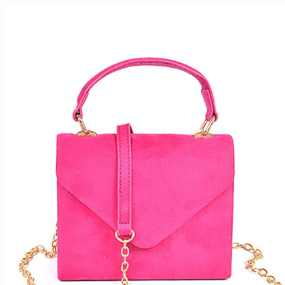 Patent Faux-Leather Small Top-Handle Retro Satchel Cross Body