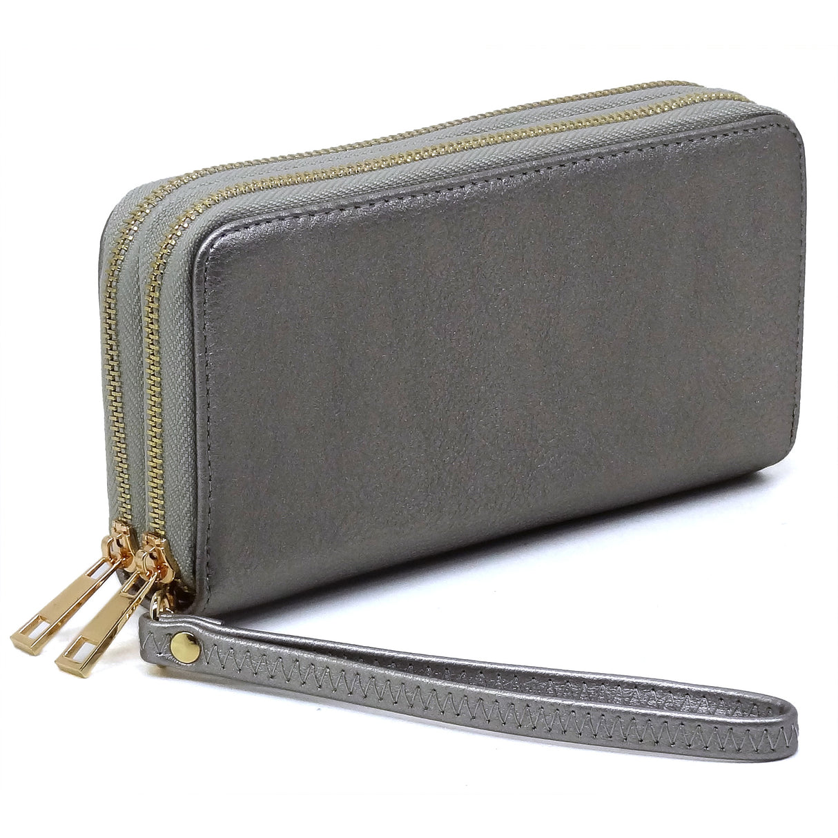 Double Zip Around Wallet Wristlet