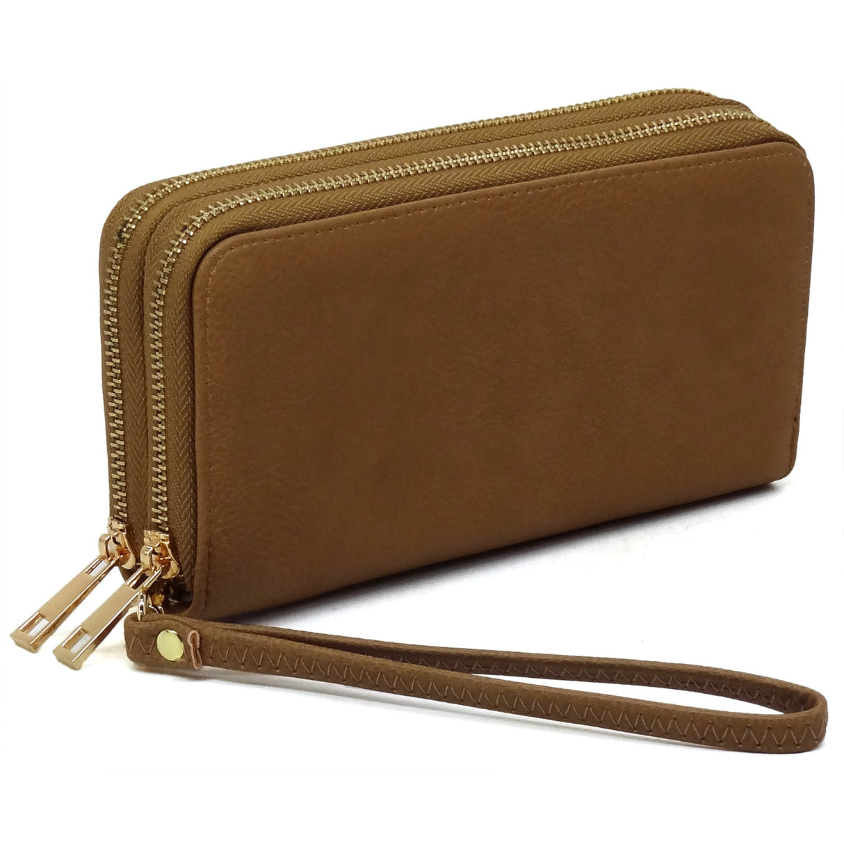 Double Zip Around Wallet Wristlet