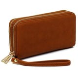 Double Zip Around Wallet Wristlet