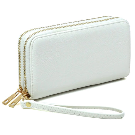 Double Zip Around Wallet Wristlet