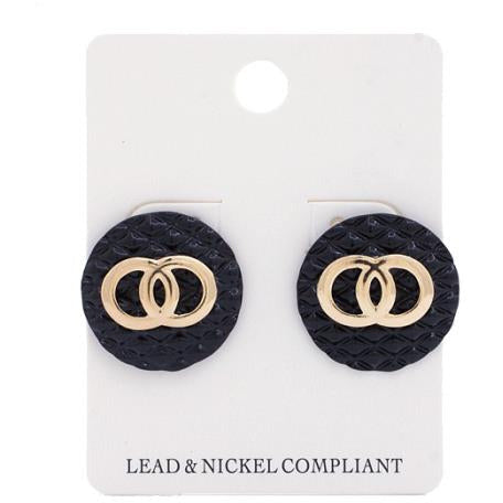 DOUBLE CIRCLE LINK EARRING