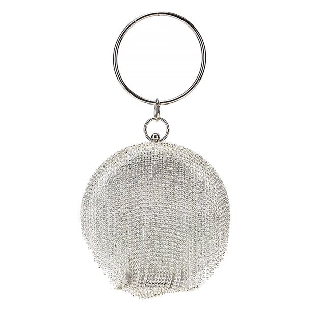 Rhinestone Full Moon Evening Bag