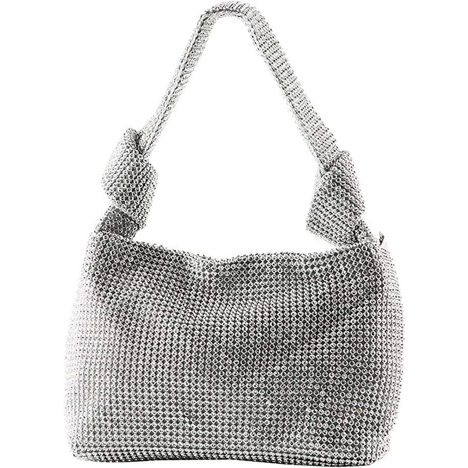 Rhinestone Knot Evening Shoulder Bag