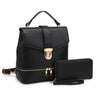 Push Lock Flap 2-in-1 Convertible Backpack