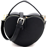 Heart Saffiano Crossbody Bag