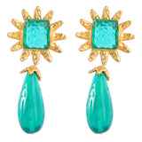 Emerald Star Earrings