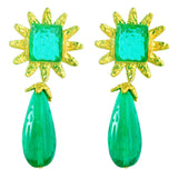 Emerald Star Earrings