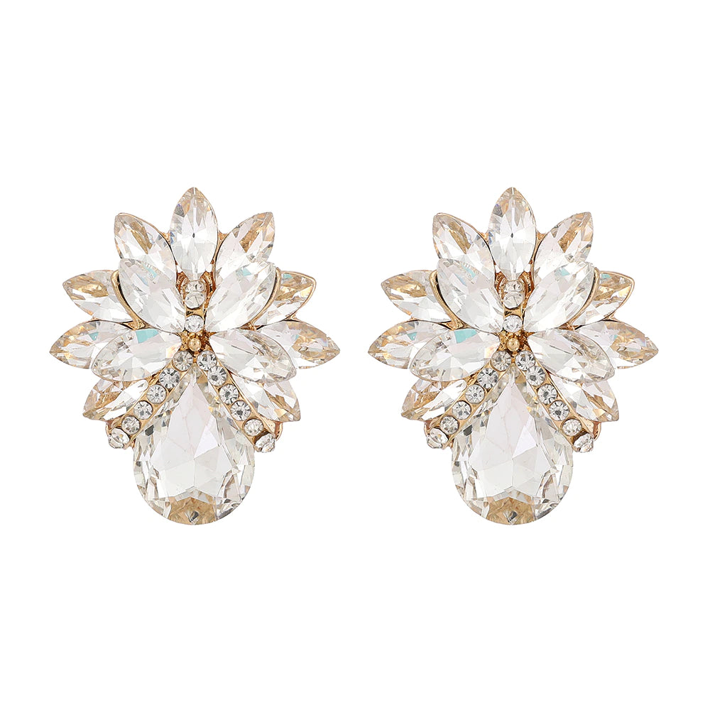 Diamond Lily Gem Earrings