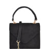 Faux Suede Top Handle Envelope Satchel