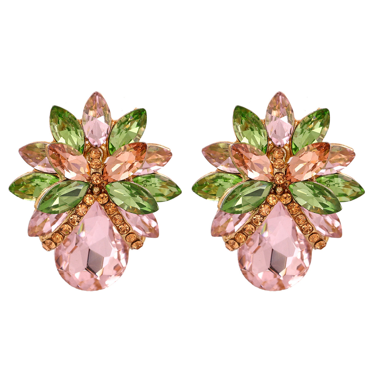 Diamond Lily Gem Earrings