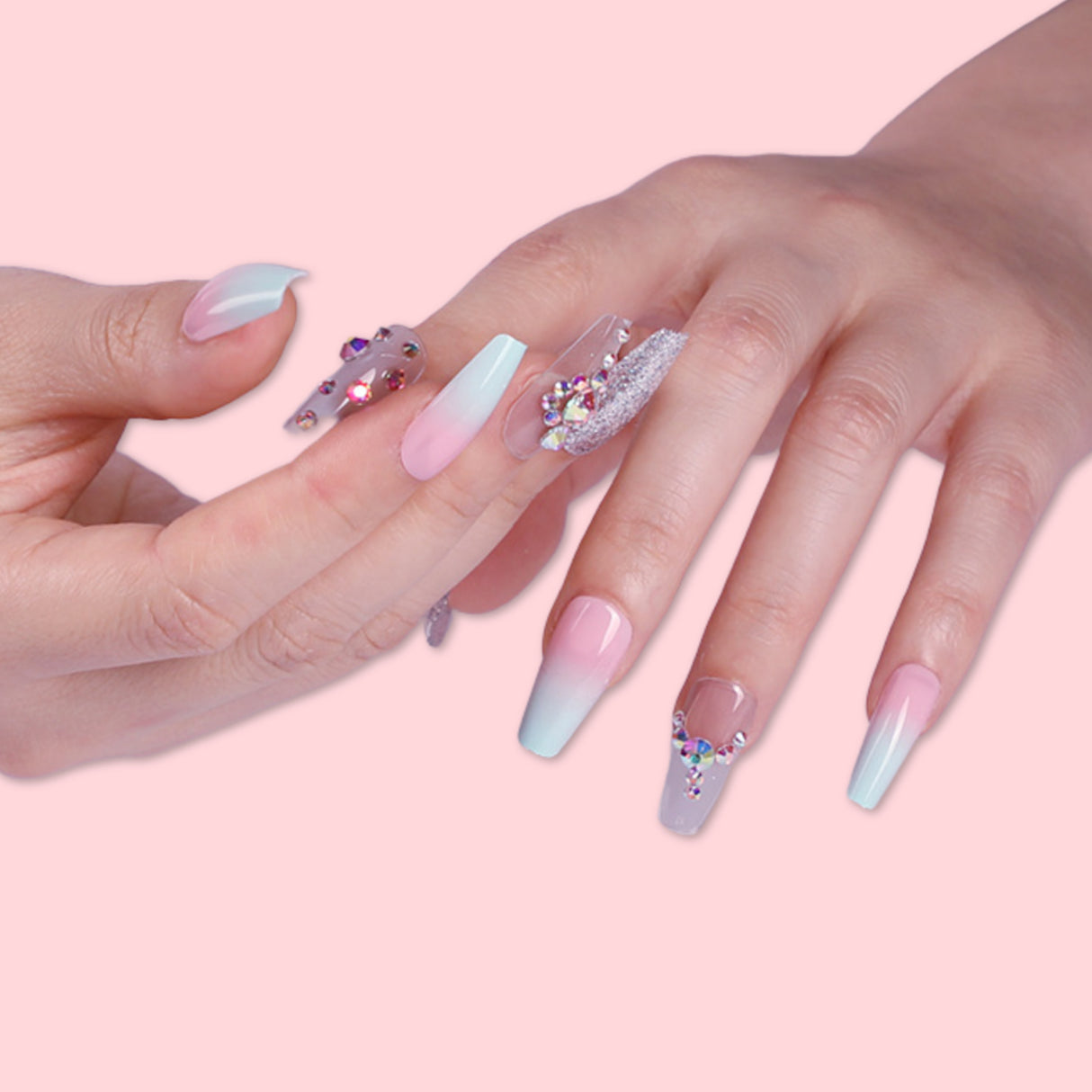 Cotton Candy Press On Nails