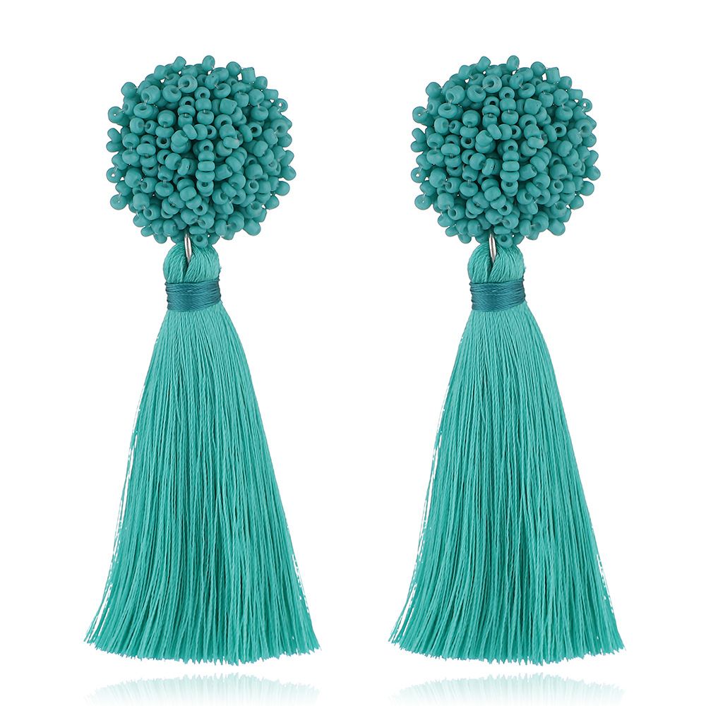 Sasha Beaded Tassel Earrings