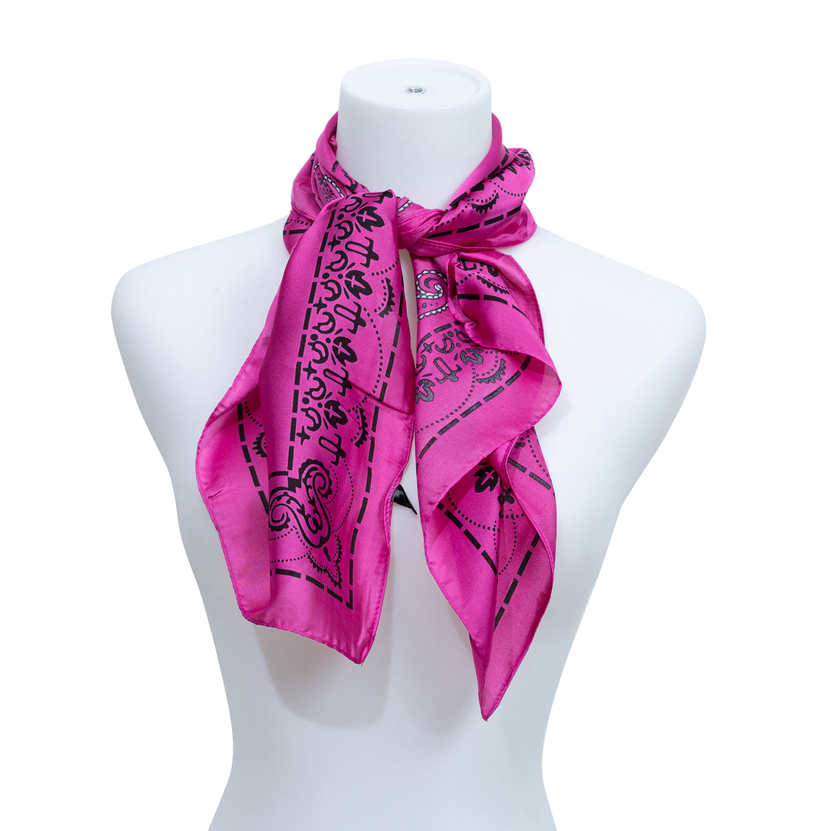 pattern silk scarf