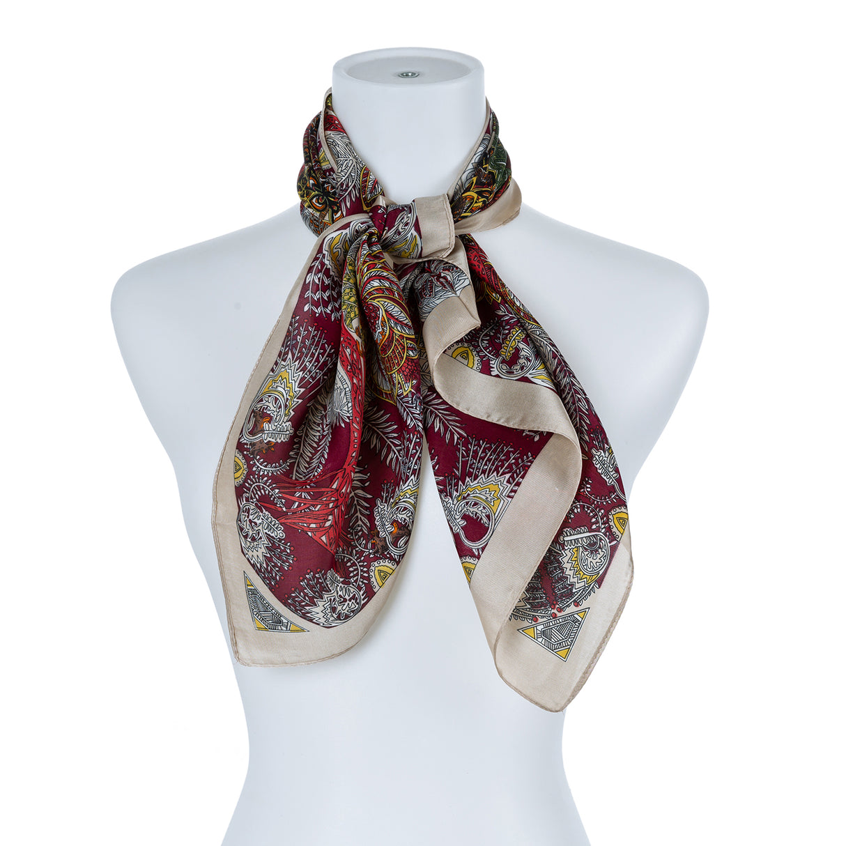pattern silk scarf