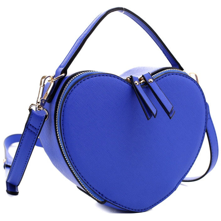 Heart Saffiano Crossbody Bag