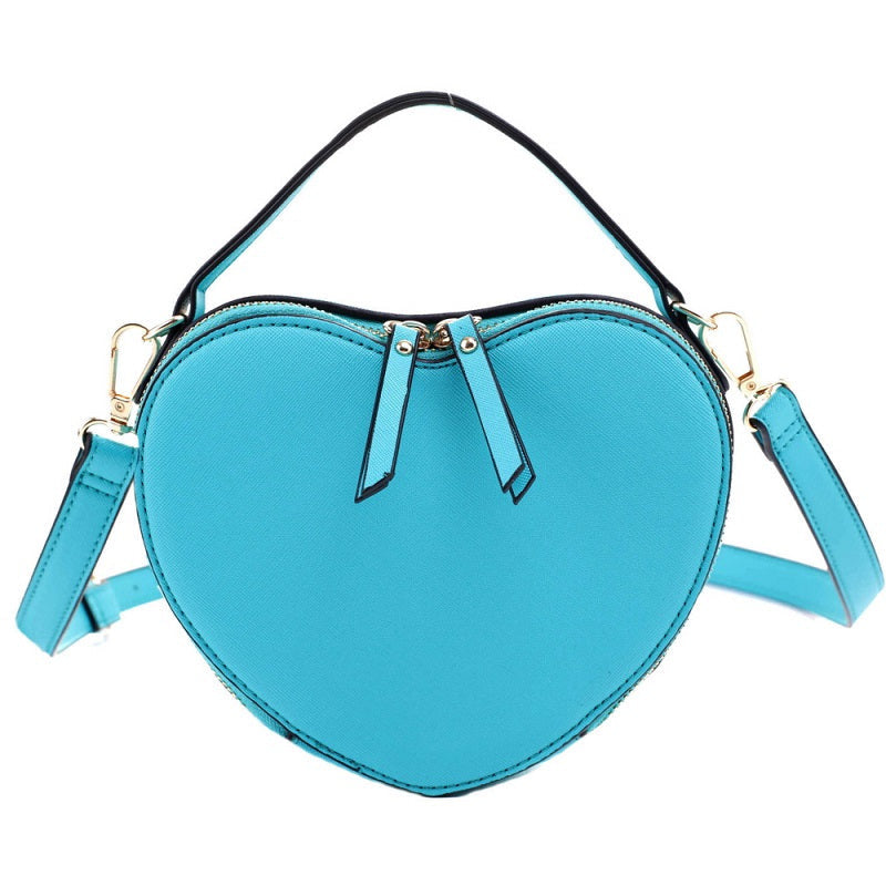 Heart Saffiano Crossbody Bag