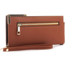 Hardware Accent Saffiano Zip-around Wristlet Wallet