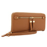 Saffiano Fashion Zipper Wallet Wristlet