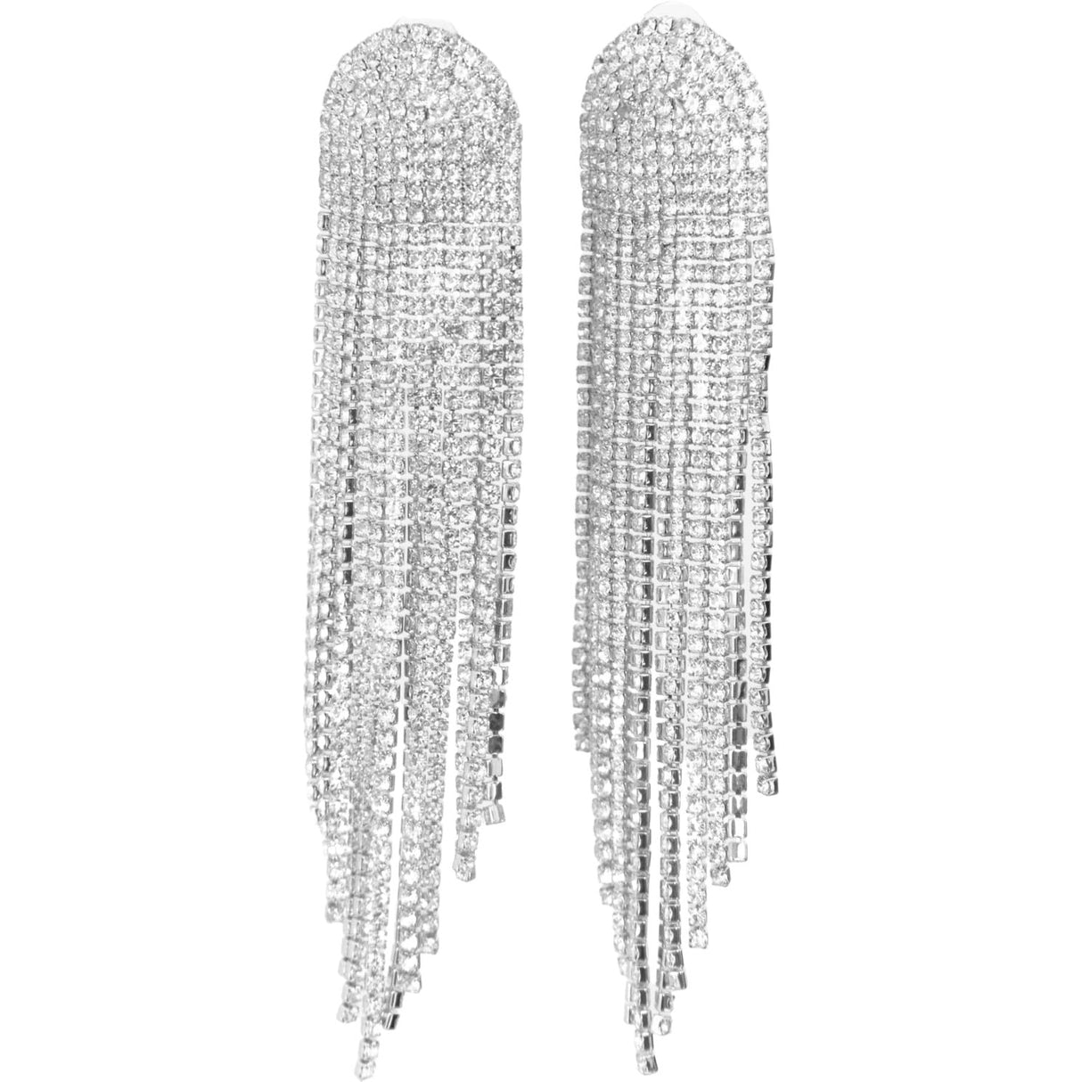 Rhinestone Fringed Earring