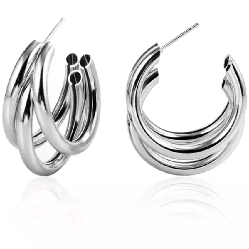 Lexy Hoops in Silver