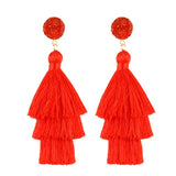 Stone Tassel Earrings