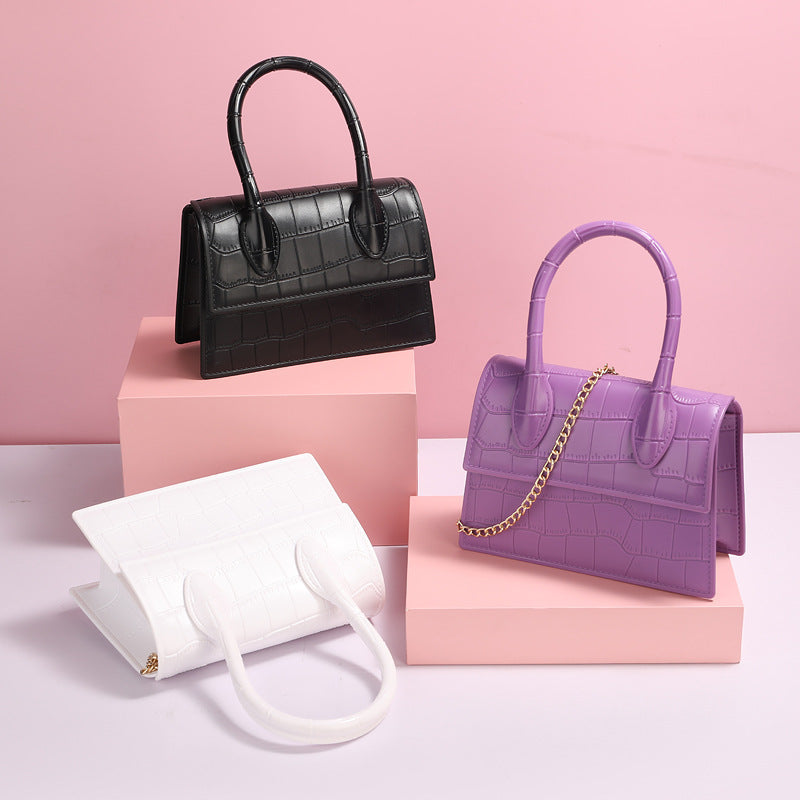 Mini croc handle bag