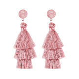 Stone Tassel Earrings