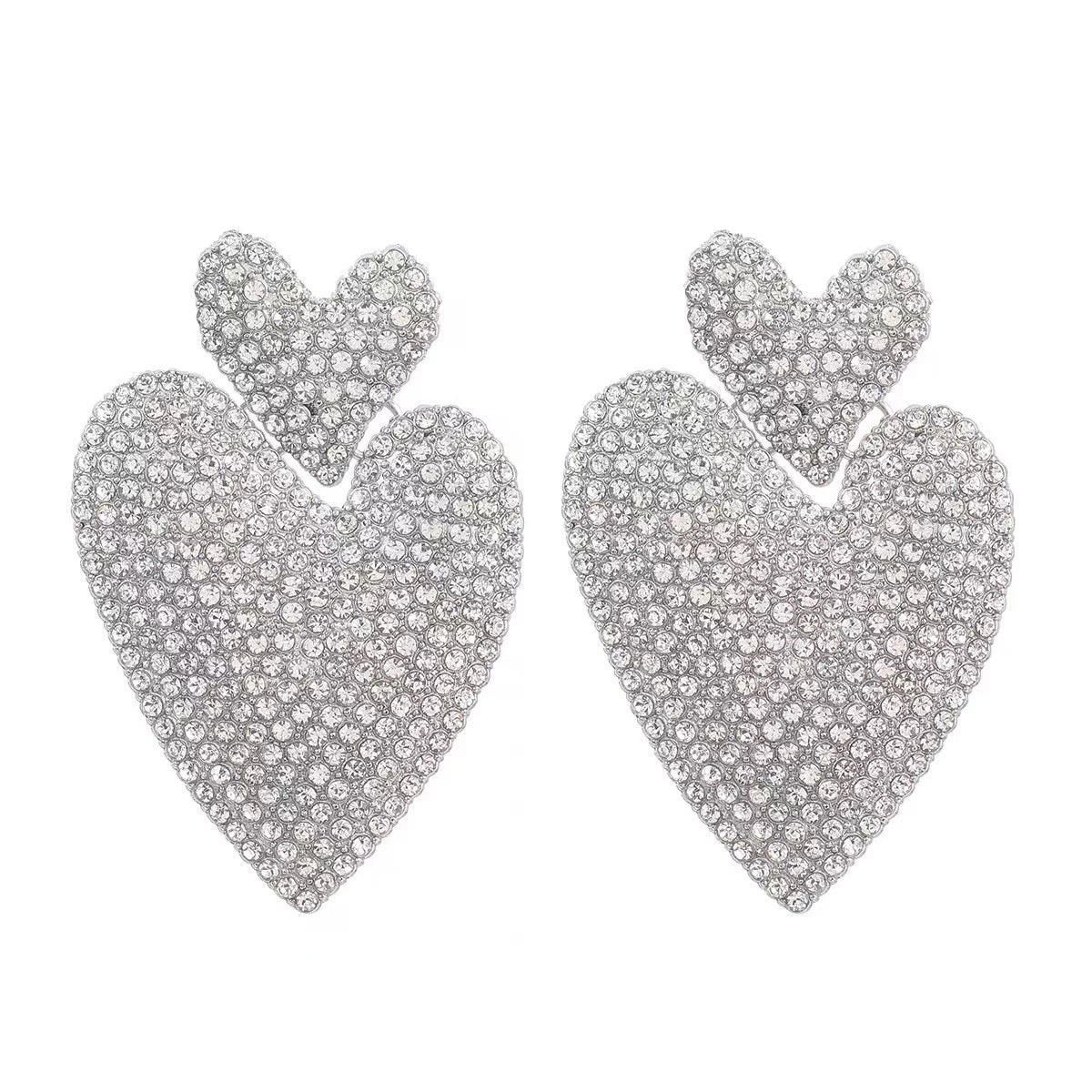 Wonka Heart Rhinestone Earrings