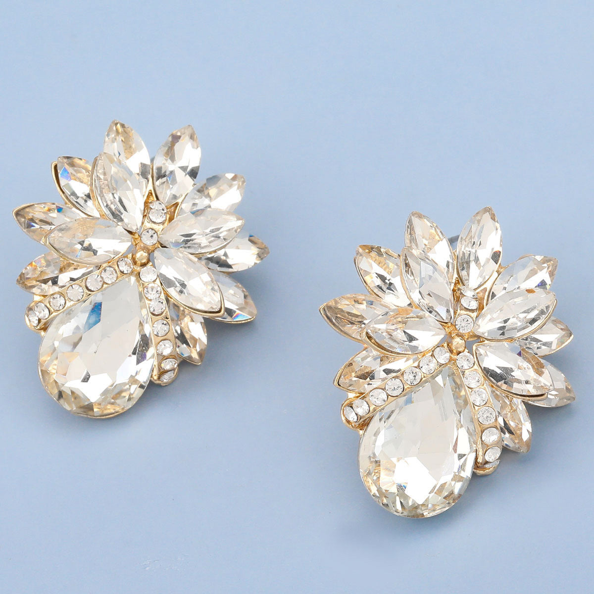 Diamond Lily Gem Earrings