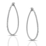 Oval 80MM Rhinestone Hoops