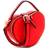 Heart Saffiano Crossbody Bag