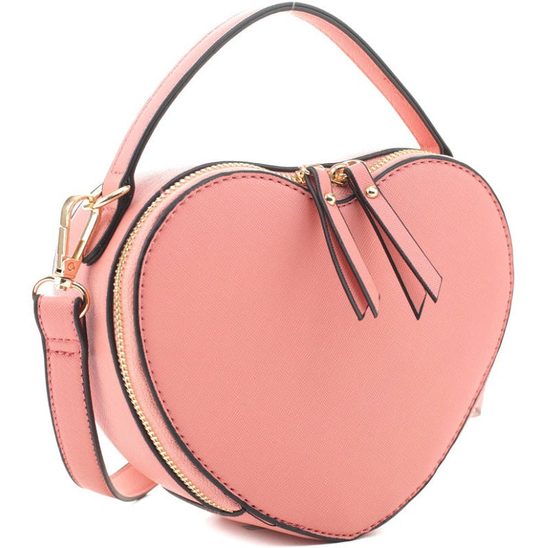 Heart Saffiano Crossbody Bag