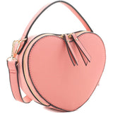 Heart Saffiano Crossbody Bag